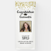 Banderoles Confetti Brush Script Photo Graduation Door (Vertical)