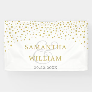 Banderoles Confetti Mariage Elegant Or Moderne Photo