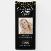 Banderoles Confetti moderne Script GRAGRAS GRAD Photo Noir (Vertical)