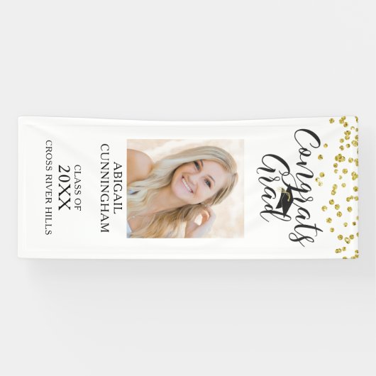 Banderoles Confetti Script GRAS GRAD Porte photo (Horizontal)