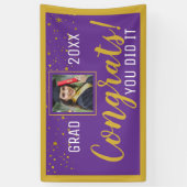 Banderoles Confetti Violet Et Or Congrats Grad 2020 Photo (Vertical)