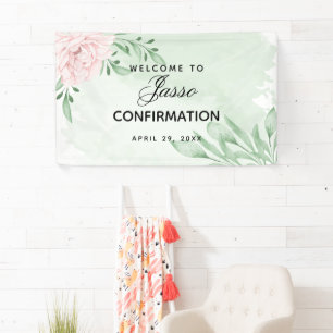 Banderoles Confirmation du feuillage rose Eucalyptus
