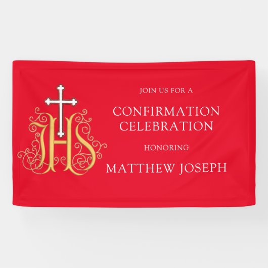 Banderoles Confirmation du logo Red White Gold (Horizontal)