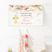 Banderoles Confirmation du papillon de pivoine botanique rust (En situation)