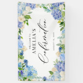 Banderoles Confirmation Fleur Bleue d'Hydrangea et Rose d'Ivo (Vertical)