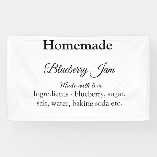Banderoles Confiture de myrtille maison faite avec amour ajou (Horizontal)