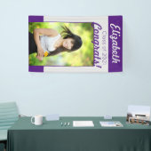 Banderoles Congrats d'argent violet une fête de graduation ph (Salon professionnel)