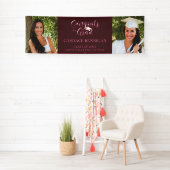 Banderoles CONGRATS DE Typographie Moderne GRAD Photo Maroon (En situation)