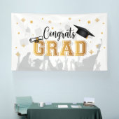 Banderoles Congrats GRAD banner backdrop graduation (Salon professionnel)
