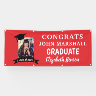 Banderoles Congrats Graduate Custom Banner Red