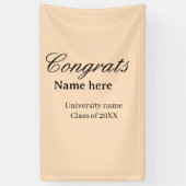 Banderoles Congrats graduate university name class of 20XX na (Vertical)