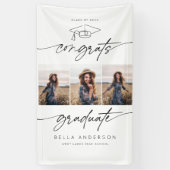 Banderoles Congrats Modernes Diplôme Script 3 Photo (Vertical)