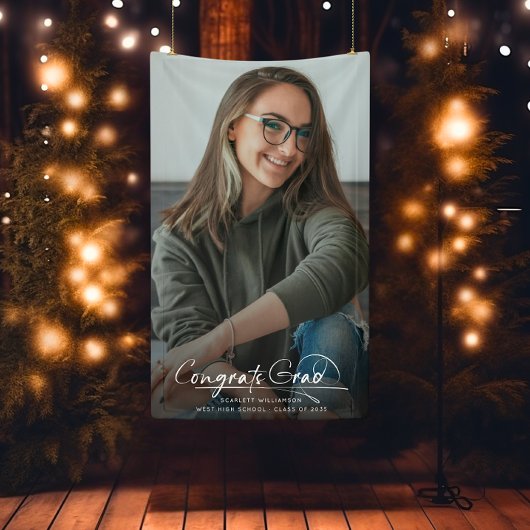 Banderoles Congrats Modernes Grad Grad Grad Graduation Script