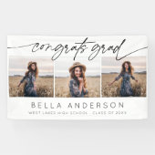 Banderoles Congrats Modernes Grad Script 3 Collage de photos (Horizontal)