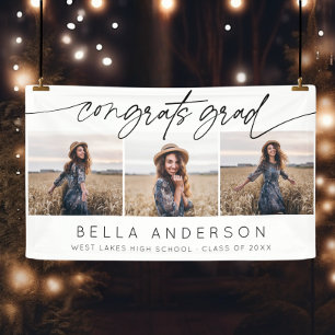 Banderoles Congrats Modernes Grad Script 3 Collage de photos