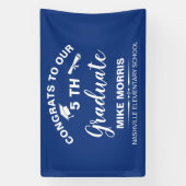 Banderoles Congratulations 5th Grade Graduation Blue (Verticale)