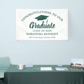 Banderoles Congratulations Graduate Simple Green And White (Salon professionnel)