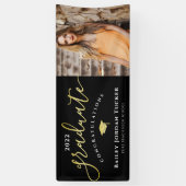 Banderoles Congratulations Script Black Gold Photo (Vertical)