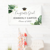 Banderoles Congrès Feuille tropical Grad Grad Grad Party (En situation)