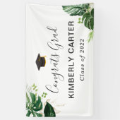 Banderoles Congrès Feuille tropical Grad Grad Grad Party (Vertical)