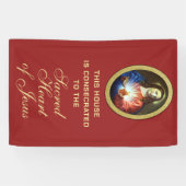 Banderoles Consacation Sacré Coeur de Jésus Religieux (Horizontal)