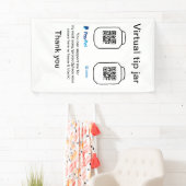 Banderoles Conseil virtuel jar q r code argent don PayPal ven (En situation)