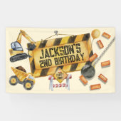 Banderoles Construction Bal d'épave fête d'anniversaire (Horizontal)