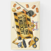 Banderoles Construction Bal d'épave fête d'anniversaire (Vertical)