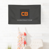 Banderoles Construction de Monogrammes Noir/Orange, Entrepren (En situation)