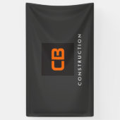 Banderoles Construction de Monogrammes Noir/Orange, Entrepren (Vertical)