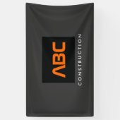 Banderoles Construction du logo Monogramme noir/orange (Vertical)