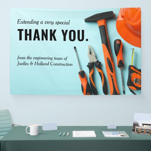 Banderoles Construction d'un ensemble d'outils correspondant (Salon professionnel)