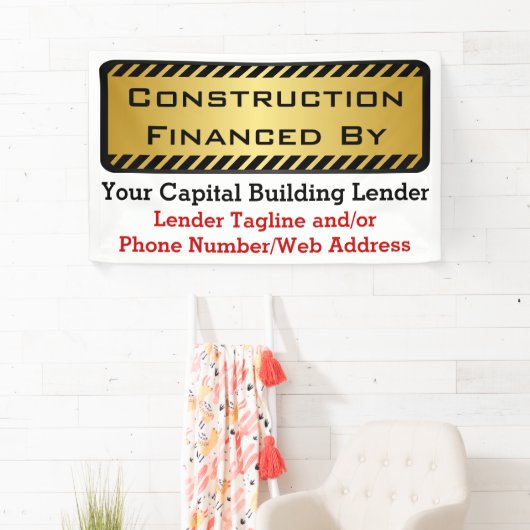 Banderoles Construction Financée Par Le Panneau Emploi Du Dév (En situation)