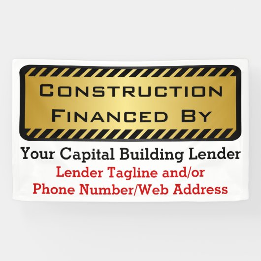 Banderoles Construction Financée Par Le Panneau Emploi Du Dév (Horizontal)