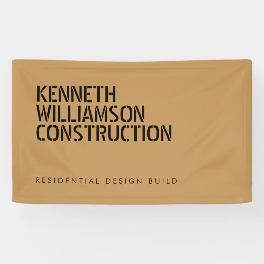Banderoles Construction tendue en gras Tan (Horizontal)