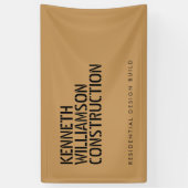 Banderoles Construction tendue en gras Tan (Vertical)