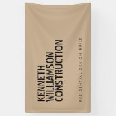 Banderoles Construction tendue en gras Tan clair (Vertical)