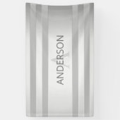 Banderoles Contemporain Faux Argent Ombre Gris (Vertical)