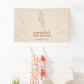 Banderoles Contemporary Botanical Baby Shower Calligraphy Art (En situation)
