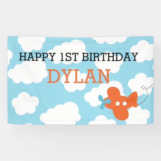 Banderoles Contexte/bannière plats (bleu et orange) (Horizontal)