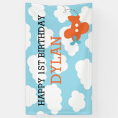 Banderoles Contexte/bannière plats (bleu et orange) (Vertical)