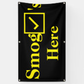 Banderoles Contrôles de brouillard enfumé ici (Vertical)