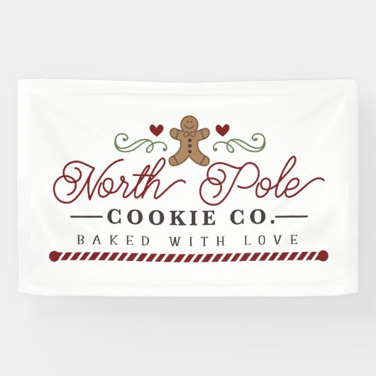 Banderoles Cookie North Pôle Entreprise Noël (Horizontal)