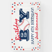 Banderoles Cool 'Birthday Boy' Baseball Sport Joyeux Annivers (Vertical)