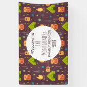 Banderoles Cool Camping Motif Extérieur Famille Réunion (Vertical)