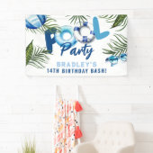 Banderoles Cool Dude Pool Party Boy Anniversaire (En situation)