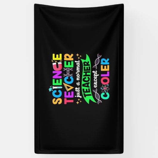 Banderoles Cool enseignant scientifique (Vertical)