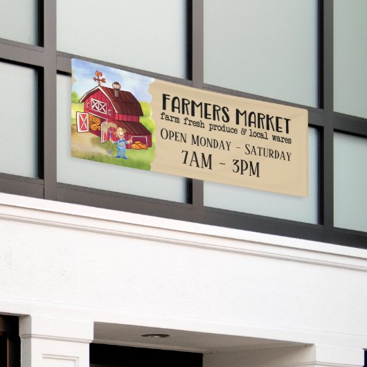 Banderoles cool Farmers Market ajouter du texte (Bâtiment extérieur)