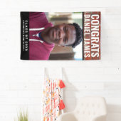 Banderoles Cool Graduation Félicats Photo Red Brick 2023 (En situation)