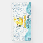 Banderoles Cool jaune 1er canard en caoutchouc invitations d' (Verticale)